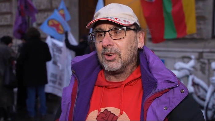 Axel Magnus ist Gewerkschafter und einer der Organisatoren der Demo.