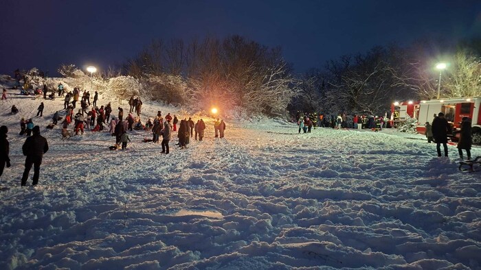 Die Feuerwehr Siegendorf sorgte für Winterzauber.