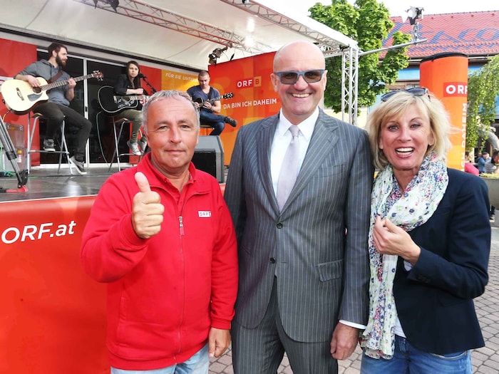 Mit Volksanwätin und Ex-ORF-Moderatorin Gaby Schwarz und „Wetterfrosch“ Wolfgang Unger.