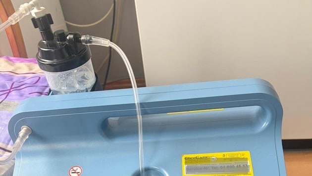 Dem lebenswichtigen Sauerstoffgerät ging fast der Strom aus.