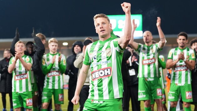 Pius Grabher erzielte in seinem 300. Spiel für die Lustenauer den 2:1-Siegtreffer gegen den KSV.