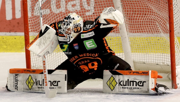 Maxime Lagace kriegt in Graz ein spezielles „Doping“ verabreicht.