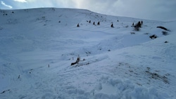 Hier im freien Skiraum ging das etwa 200 mal 200 Meter große Schneebrett ab.