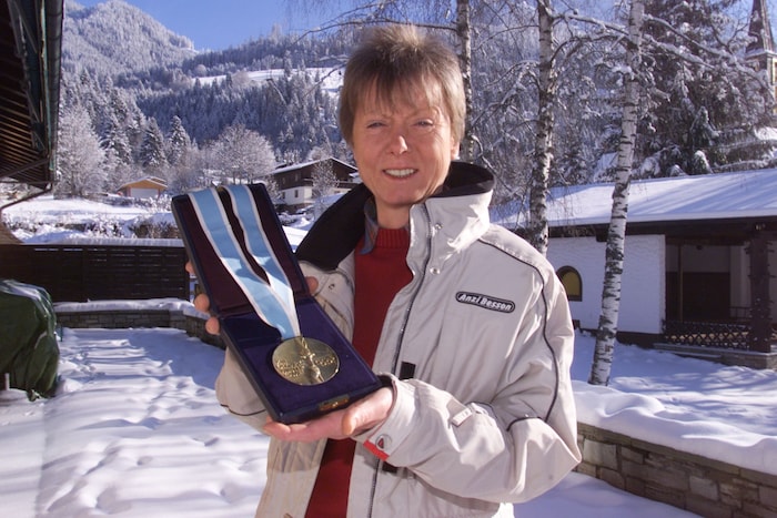 Annemarie Moser-Pröll holte Abfahrts-Gold in Lake Placid.