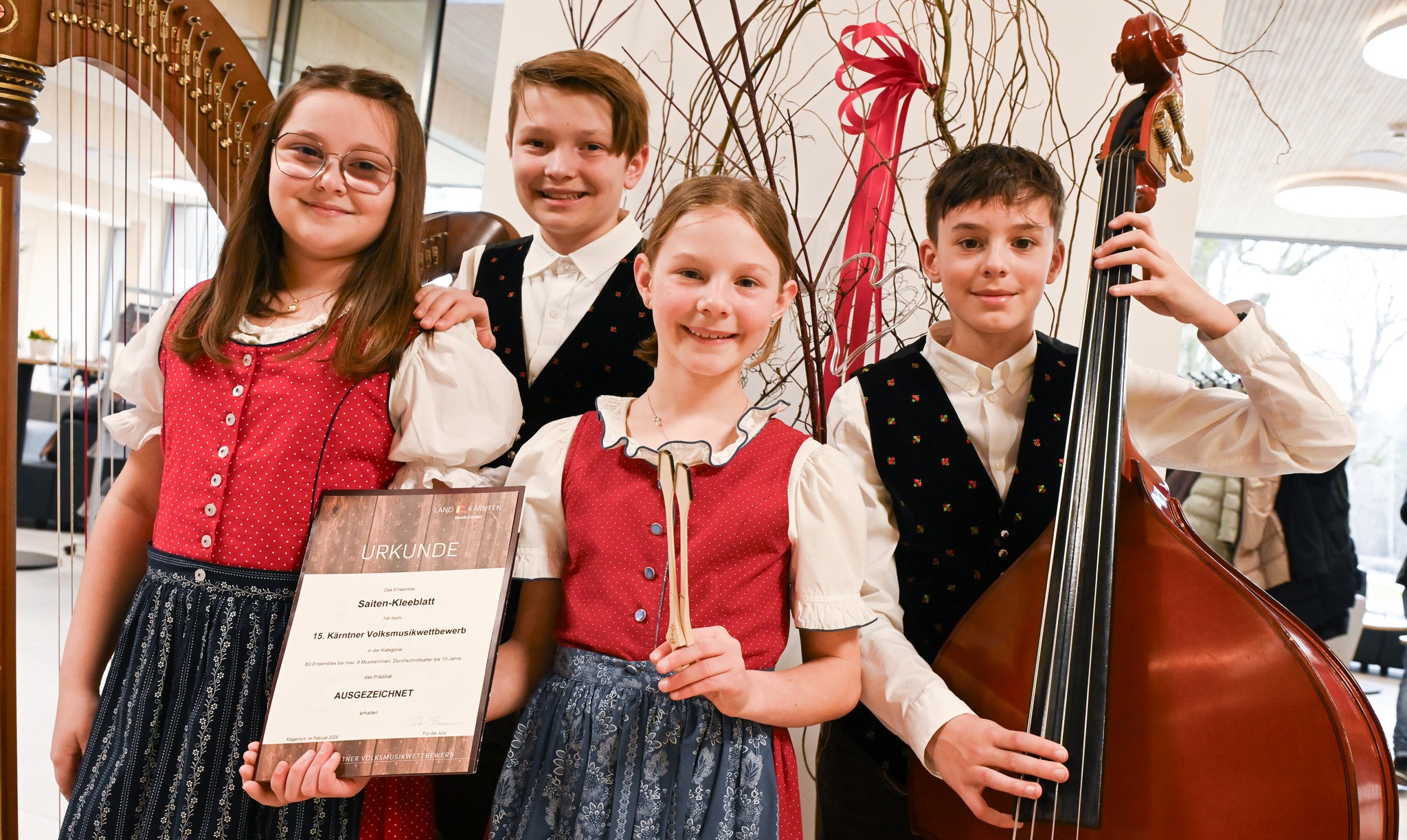 Das „Saiten-Kleeblatt“ brachte die Vermählungspolka Franzé mit.