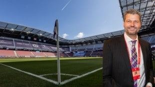 Sportpark-Geschäftsführer Greiner könnte die Austria Klagenfurt vor die Türe setzen.