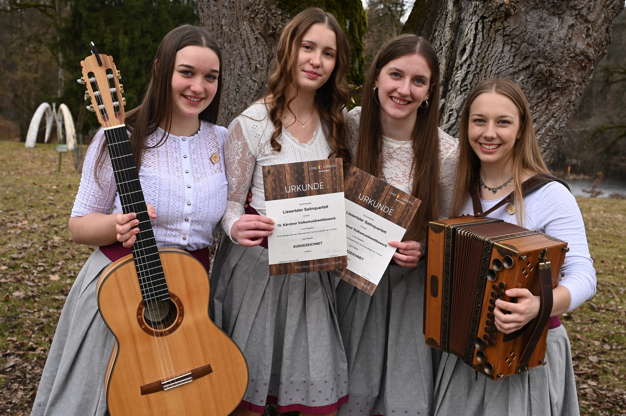 „Liesertaler Saitnquartett“ – aufg‘spielt und ausgezeichnet.