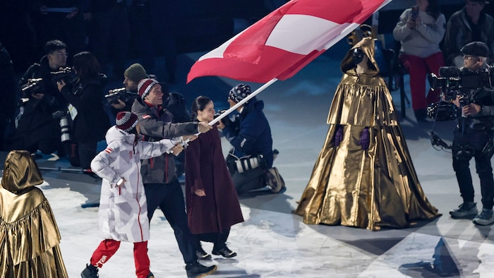 Janine Flock und Alessandro Hämmerle waren Österreichs Fahnenträger.