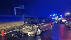 Auf der A9 bei Gralla krachte es am Montagmorgen