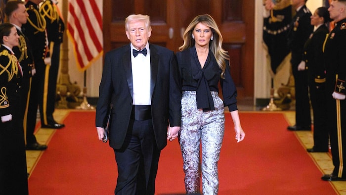 US-Präsident Donald Trump und seine Ehefrau Melania bei einem Dinner im Weißen Haus.