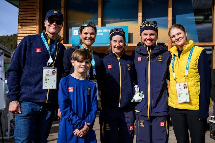 Königlicher Support an der Loipe: Kronprinzessin Victoria, Prinz Daniel, Prinzessin Estelle und ...