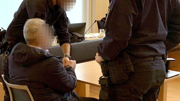 Der Angeklagte in Leoben