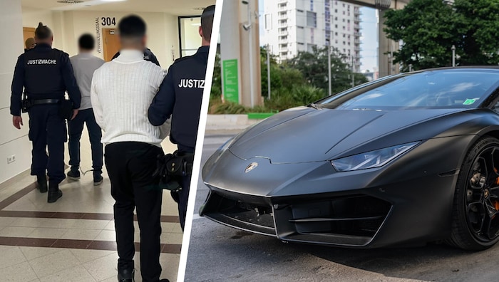 Die beiden jungen Männer wurden wegen versuchten Raubes verurteilt – der schwarze Lamborghini ...