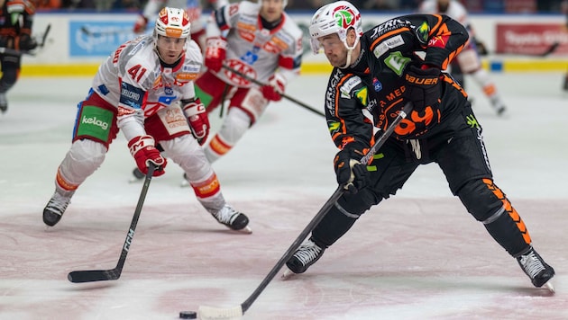 KAC-Abwehrchef Jesper Jensen Aabo musste in Graz nach zehn Minuten vom Eis.