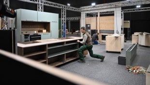 Am Montag war der Aufbau der Energiesparmesse mit ihren 410 Ausstellern in vollem Gange.