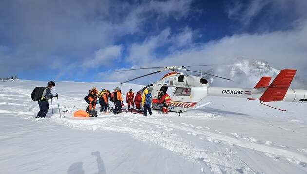 Mitte Jänner am Gennerhorn: Bergrettung, Polizei und Flugrettung sind oft gemeinsam im Einsatz.