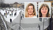 Wer hat was für die Zukunft des Eislaufplatzes zu tun? Diese Frage entzweit Katrin Pürer (li.) ...