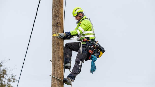 Fabian Eisenberger war als Monteur der Energie Steiermark seit Freitag im Dauereinsatz.
