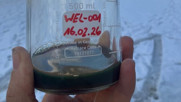 Eine Probe Leichtöl aus der „Welchau-1“-Bohrstelle