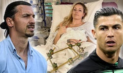Lindsey Vonn erhält Zuspruch von Zlatan Ibrahimovic (links) und Cristiano Ronaldo. 