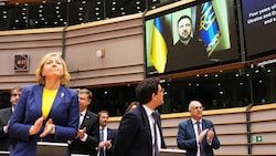 Wolodymyr Selenskyj wandte sich am vierten Jahrestag des Ukraine-Krieges mit einer ...