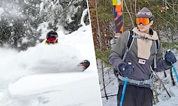 Pirmin (14, re.) schildert eindrucksvoll sein Horrorerlebnis im Tiefschnee.