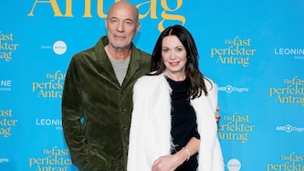 Iris Berben und Heiner Lauterbach bei der Premiere von „Ein fast perfekter Antrag“ in München.