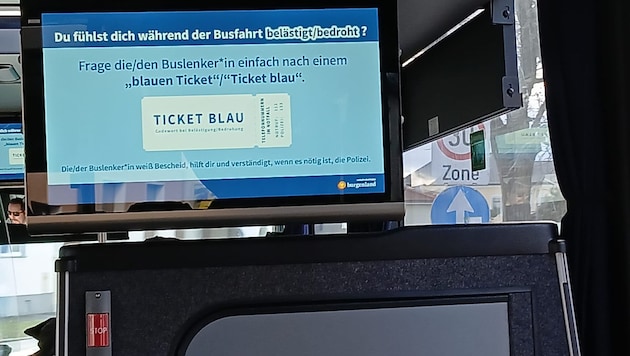Das Codewort „Einmal Ticket Blau bitte“ soll Fahrgästen im Fall von Bedrohung ermöglichen, rasch ...
