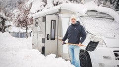Nach einer winterlichen Nacht im Camper samt Schneefall musste ich frühmorgens diesen natürlich ...