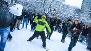 Die Schneeballschlacht im Washington Square Park