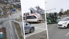 Drei Brennpunkte der Grazer Verkehrsplanung: Unterführung Peter-Tunner-Gasse, Bahnübergang ...