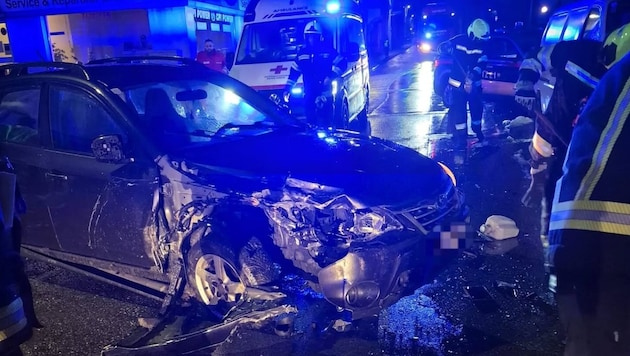 Nach dem Sturz mit dem E-Scooter verunfallte der Beschuldigte auch noch mit dem gestohlenen Pkw.