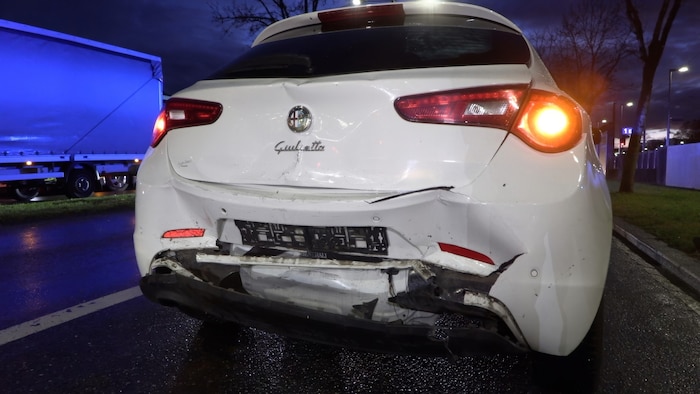 Eines der Unfallautos.