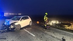 Eine Person musste von der Feuerwehr Landshaag mittels schonender Menschenrettung aus dem ...