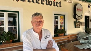 „Kollerwirt“ Tom Soete nach dem Überfall im Sommer 2024.