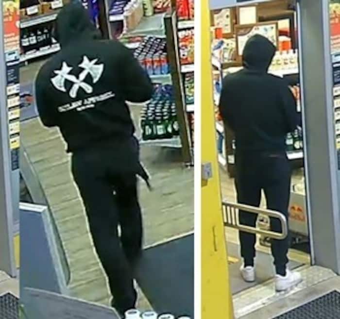 Einer der Täter stand beim Eingang Schmiere.