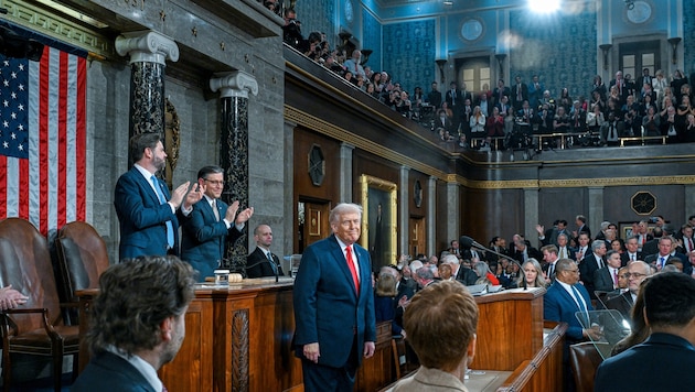 Trump was frenetically cheered by his supporters.
