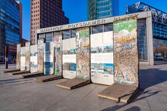 Reste der Berliner Mauer am Potsdamer Platz.