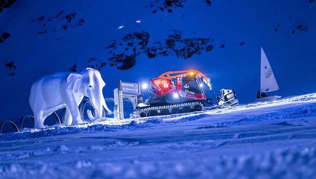 Die „Elefanten“ überqueren die Alpen am Rettenbachferner.