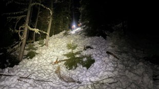 Die Nassschneelawine ging in einem steilen, lawinengefährlichen Graben ab.