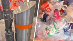 Auf der Suche nach Pfandflaschen knackte der Unbekannte die Mistkübel  (Symbolbild) mit einem ...