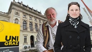 Viktoria Müller und Jörg Feldmann von der Uni Graz forschen zu PFAS. 