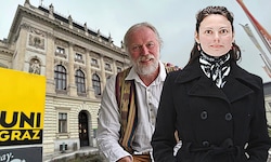 Viktoria Müller und Jörg Feldmann von der Uni Graz forschen zu PFAS. 