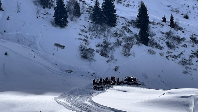 Die Lawine ging im Skigebiet KitzSki im Bereich Pengelstein ab.