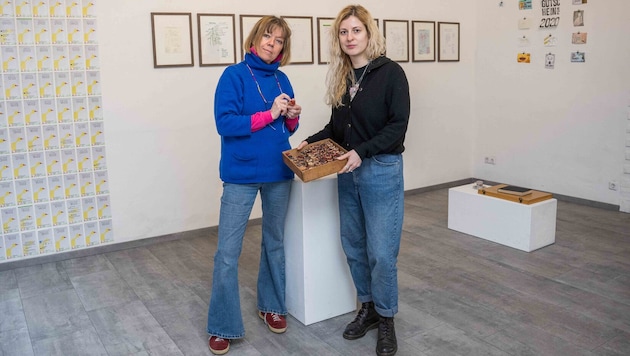 Nastia Khlestova (re.) mit Johanna Hierzegger im „Ziegel“