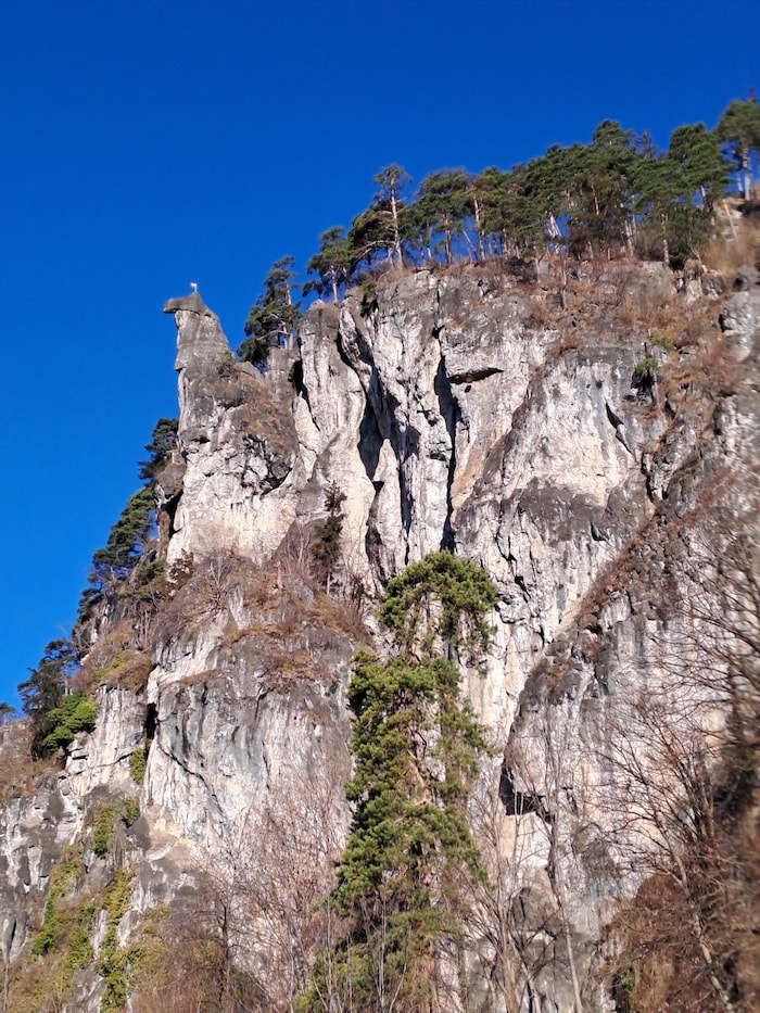 Heute zieht der „Hängede Stein“ Kletterbegeisterte an und ist Lebensraum für Felsenbrüter