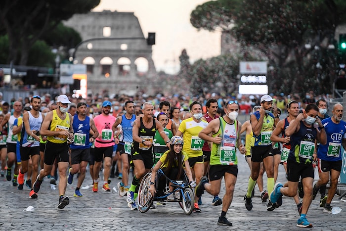 Szene aus dem Rom-Marathon