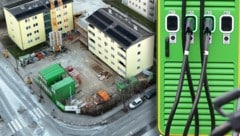 Dort, wo noch die grünen Baustellencontainer stehen, hätten öffentliche Parkplätze samt ...