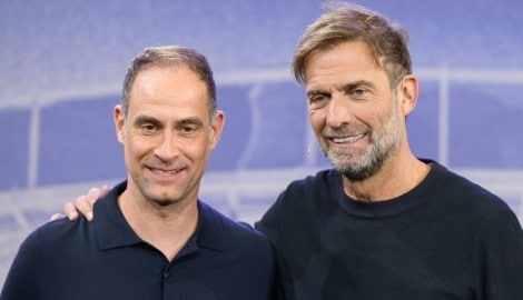 Ein vereintes Team: Red-Bull-Geschäftsführer Oliver Mintzlaff (li.) und Jürgen Klopp, Head of ...