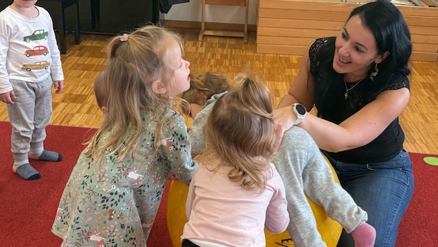 Beim „musik.entdecken“ werden Taktgefühl und Rhythmus geschult.